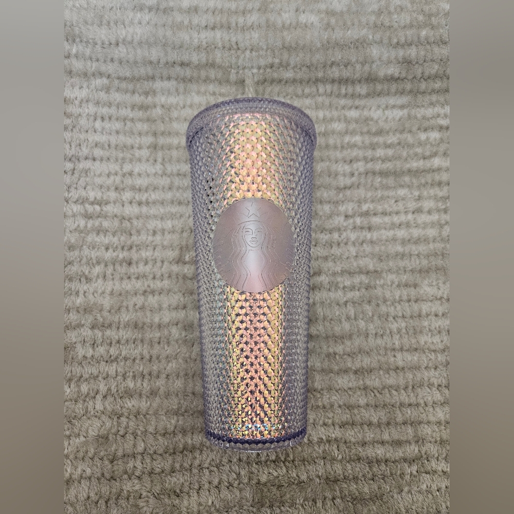 STARBUCKS venti clear Iridescent studded tumbler